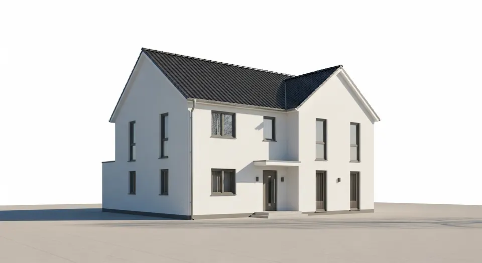 Visuelle Live-Vorschau im Hauskonfigurator: Einfamilienhaus mit Satteldach